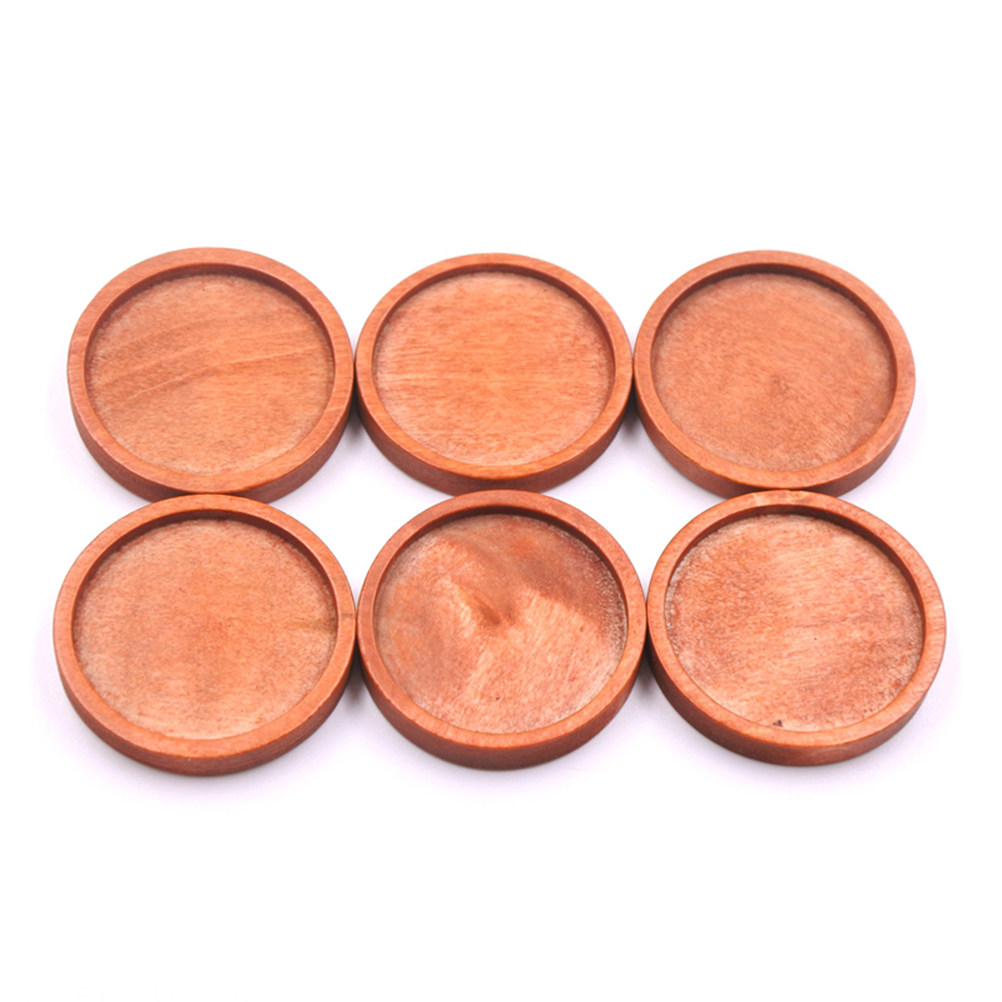 Resin Crafts Diy - 20 Stück runde Holzschmucktabletts, leere Anhängerbasis