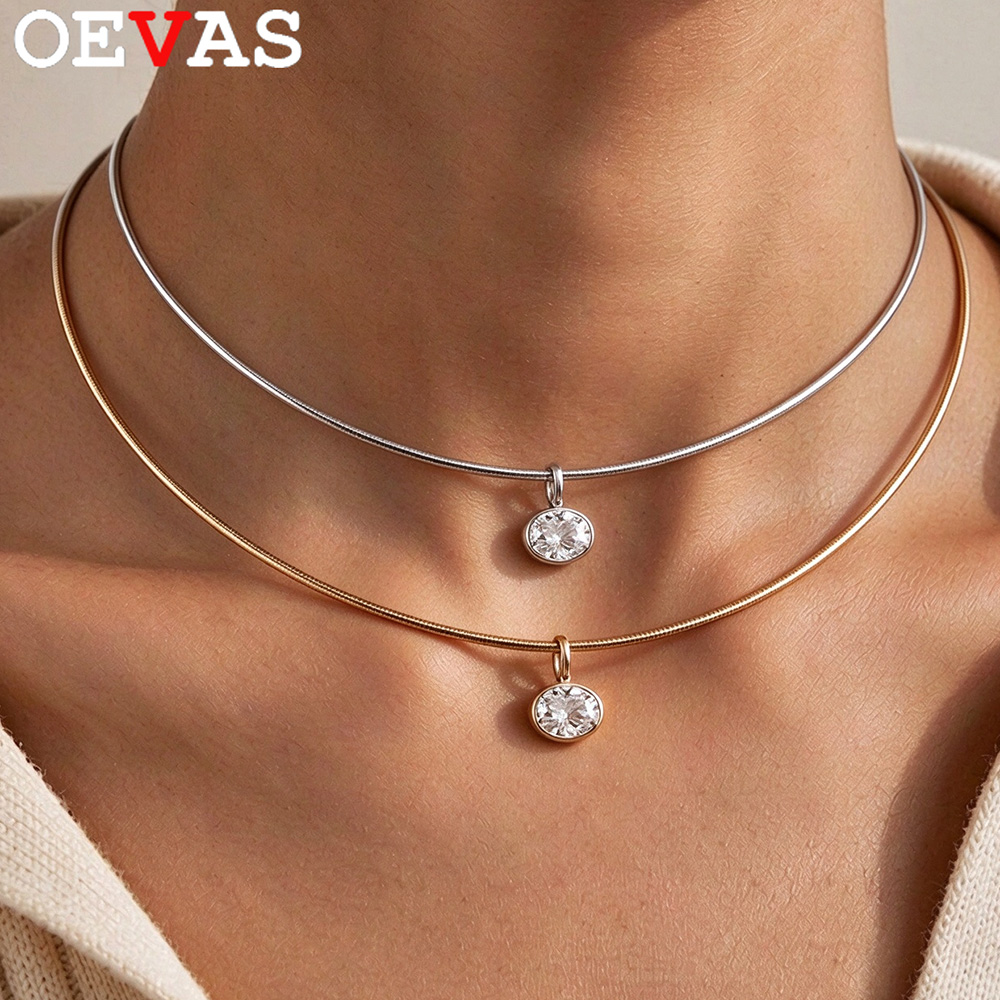 OEVAS 2-4CT East West Ovalschl – Bezels Set Pendant Bewertung und Preis
