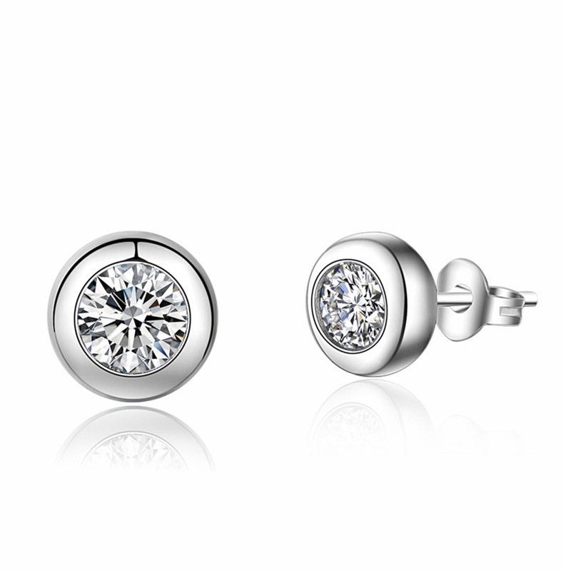 D-Farbe Moissanit-Ohrstecker m – Bezels Set Pendant Bewertung und Preis