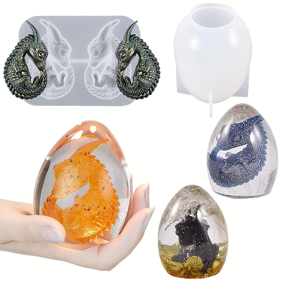 Silikon-Drachen-Ei-Formen, 2-t – Resin Craft Ideas Bewertung und Preis